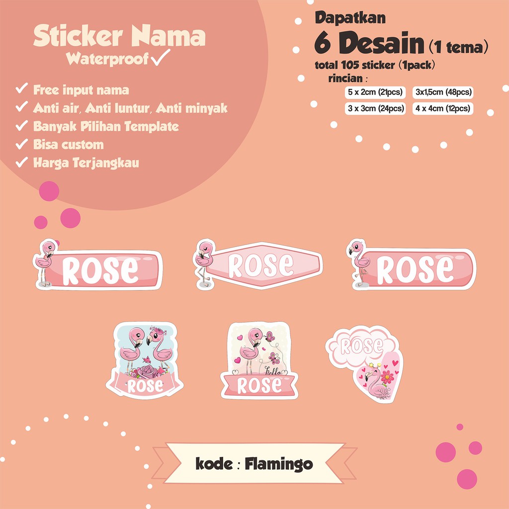 

stiker nama murah