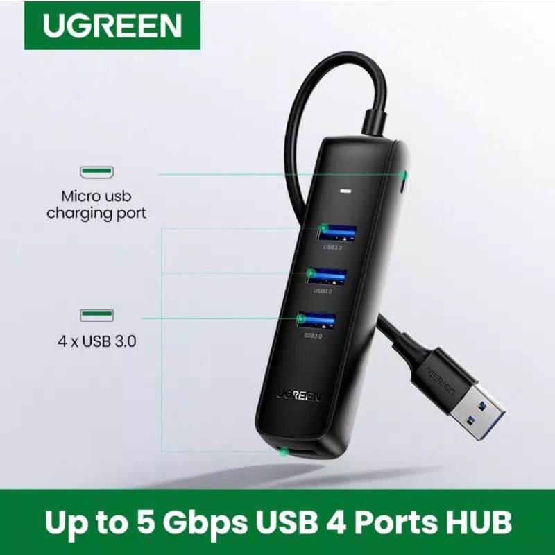 Ugreen Hub Splitter 4 Port Usb 3.0 / Usb C High Speed - Ugreen Splitter Hub 3.0 4 Port