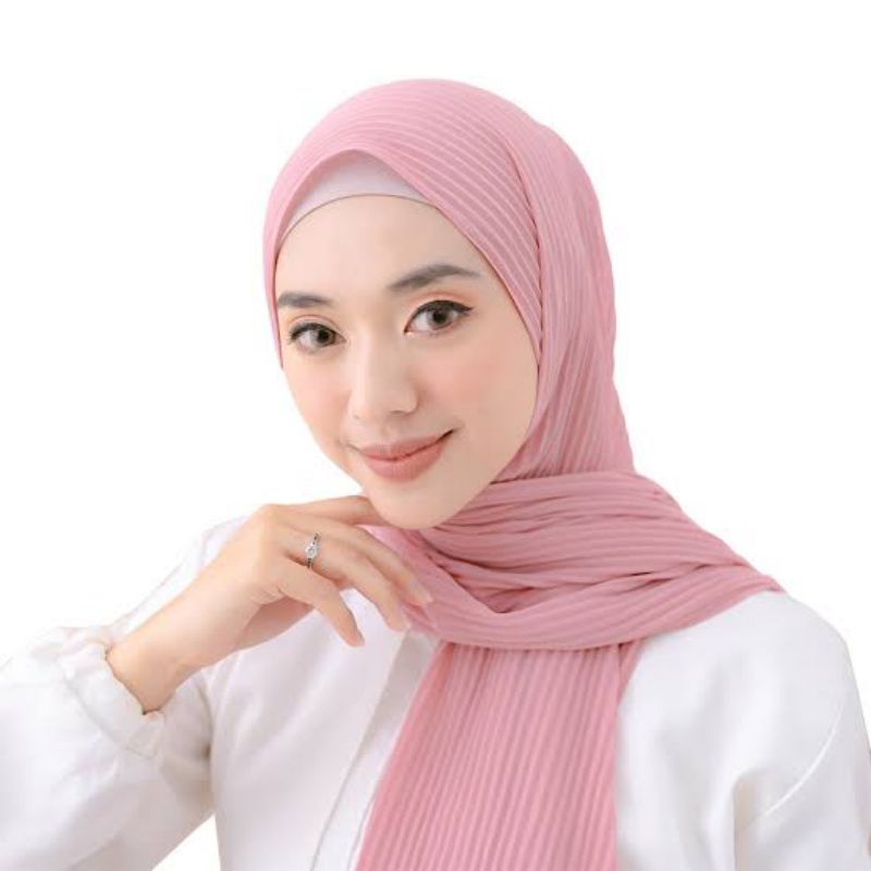 Pashmina PLISKET Shawl Premium Jilbab persegi Panjang Ceruty Plisket