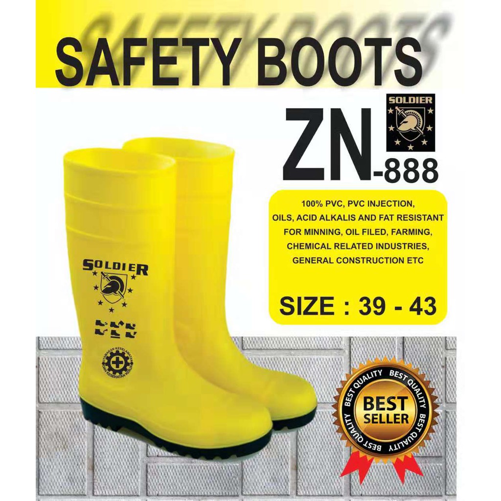 Sepatu Boot Rubber Safety Soldier