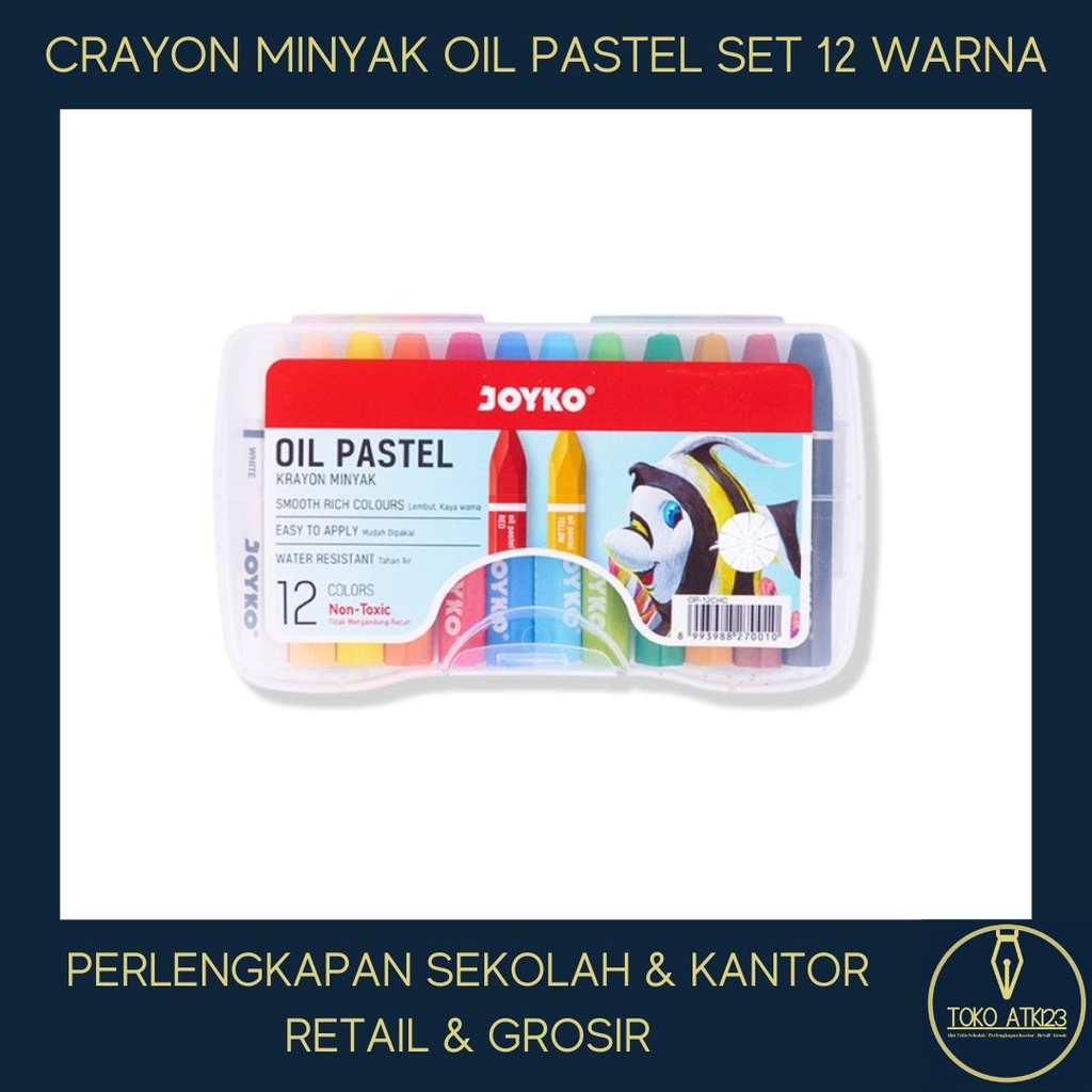 Crayon Oil Pastel Krayon Minyak TiTi Joyko 12 Warna