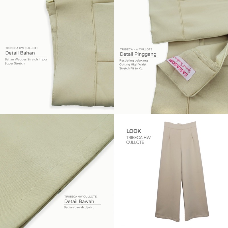 Kulot Highwaist Tribeca HW Cullote Premium Kulot Panjang-7