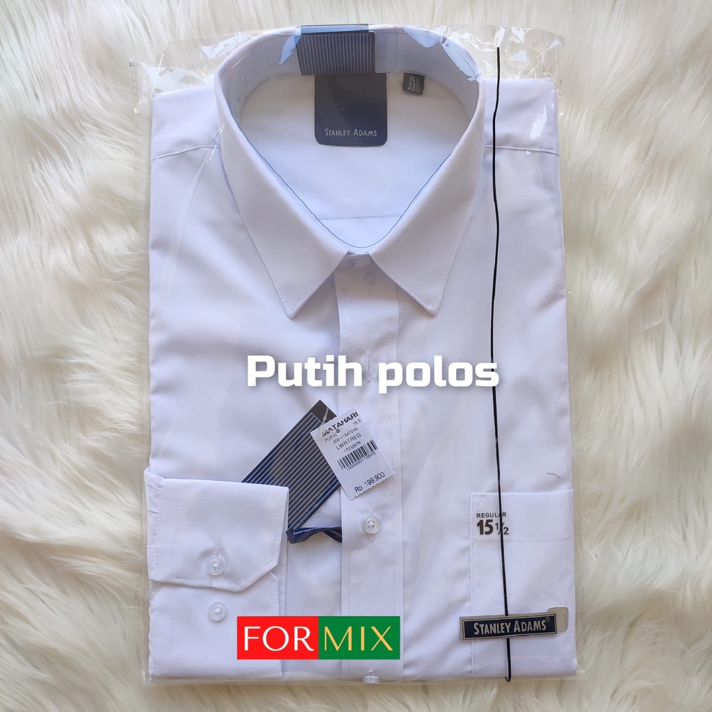 KEMEJA PUTIH FORMAL PRIA STANLEY ADAMS ORIGINAL LENGAN PANJANG