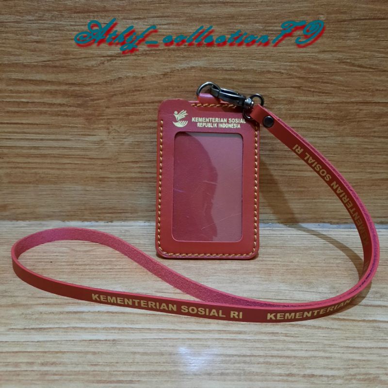 

ATH Tempat Id Card Kemensos Kulit Holder Id Card Kulit Kementerian Sosial Kalung
