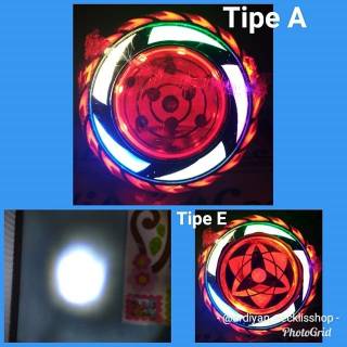 Jual Lampu Projie Mata Sharengan Uchiha Rainbow Stay & Flash Merah