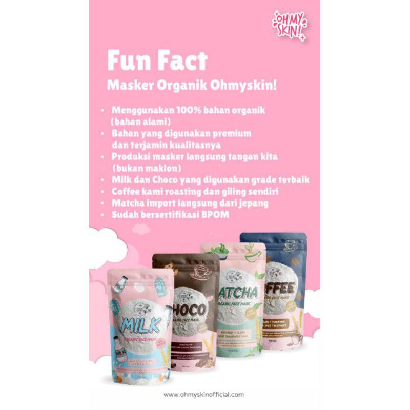 Oh My Skin. Masker Wajah Organik. BPOM