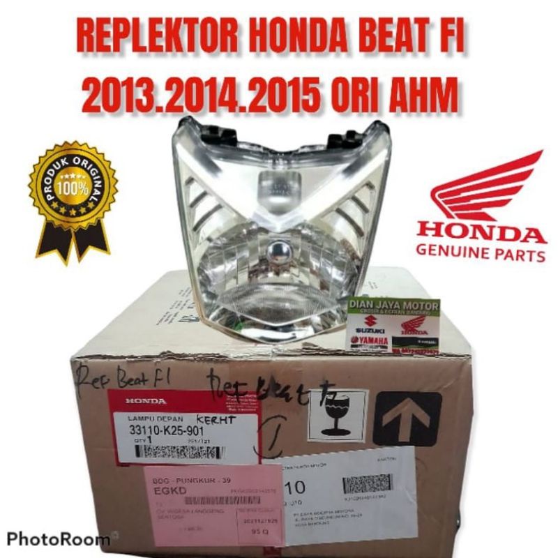 REPLEKTOR LAMPU DEPAN BEAT FI MIKA BEAT ESP 2012  2013 2014 2015 ORIGINAL AHM HGP 3310-K25-901 DIAN 