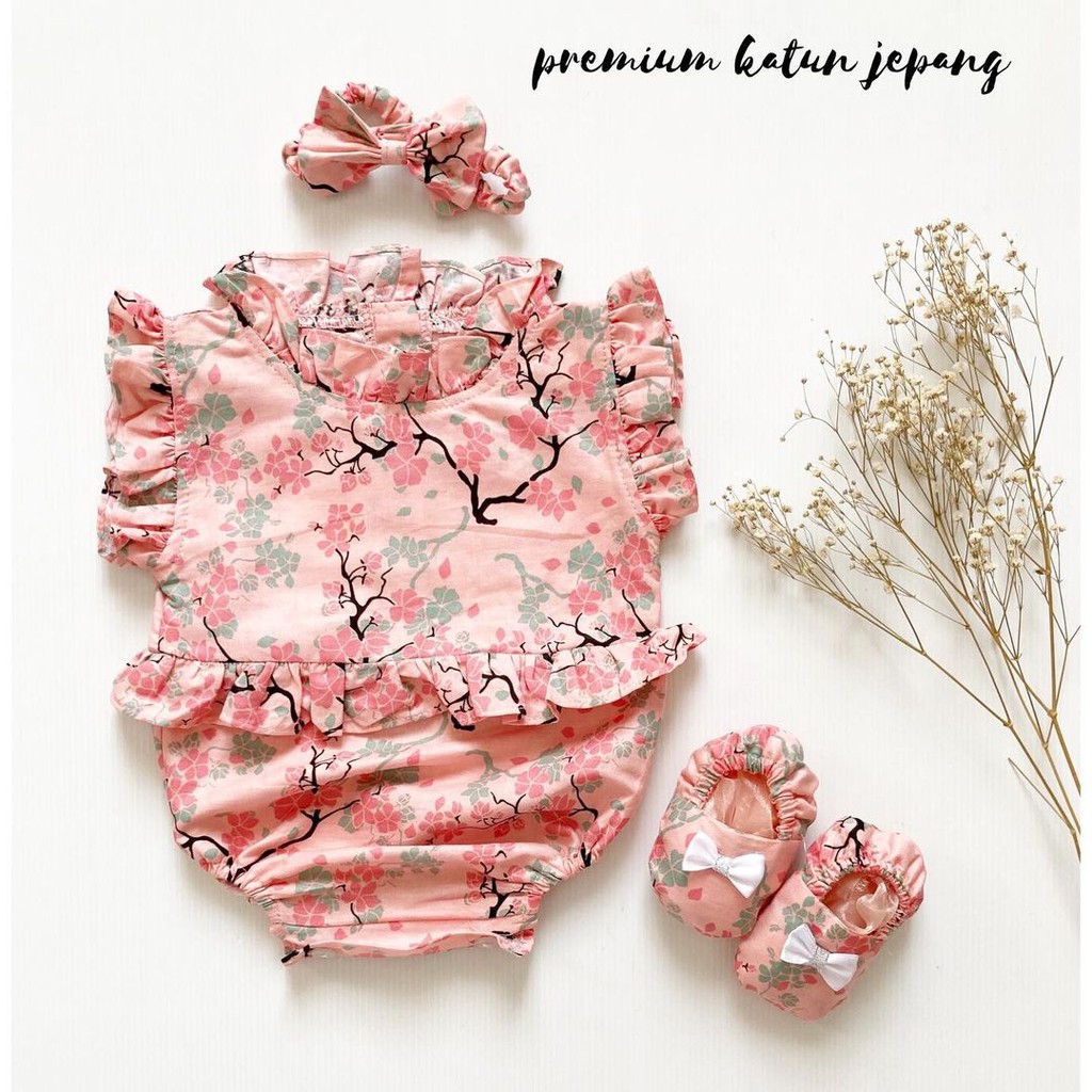 SAKURA Baju Jumper Bunga Bandana Sepatu Pergi Lucu Fashion Anak Bayi Perempuan Cewe Terlaris Lucu-4