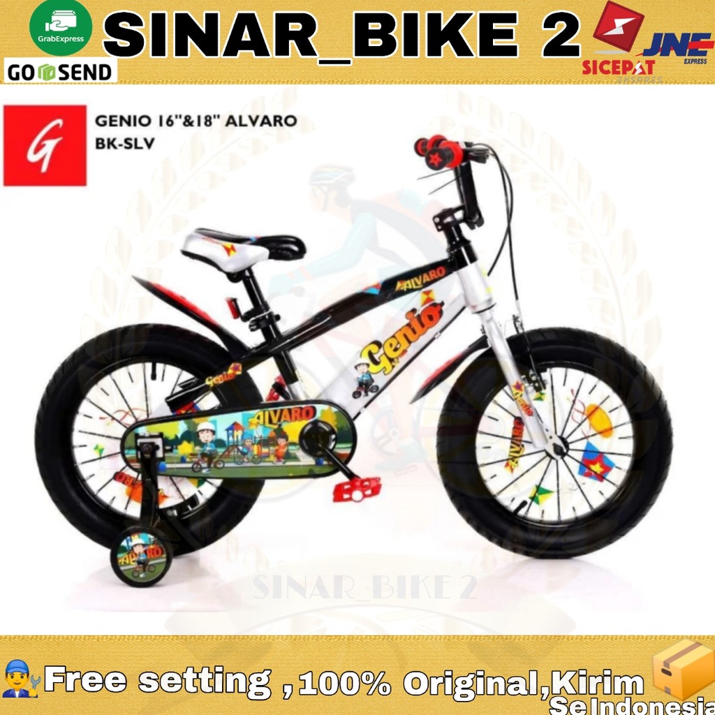 Sepeda Anak Bmx 18Inch Genio Alvaro Ban Jumbo (Ekspedisi)