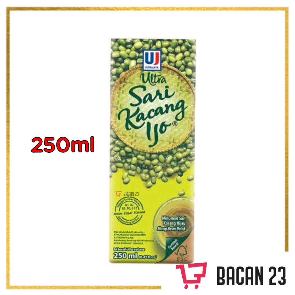 

Ultra Sari Kacang Ijo Slim (250ml) / Minuman Sari Kacang Hijau / Bacan 23 - Bacan23