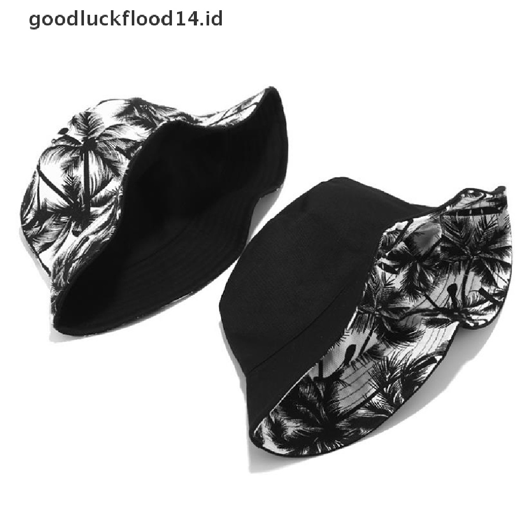 [OOID] Two Side Bucket Hat For Men Women Hip Hop Fisherman Hat Adult Summer Flat Cap ID