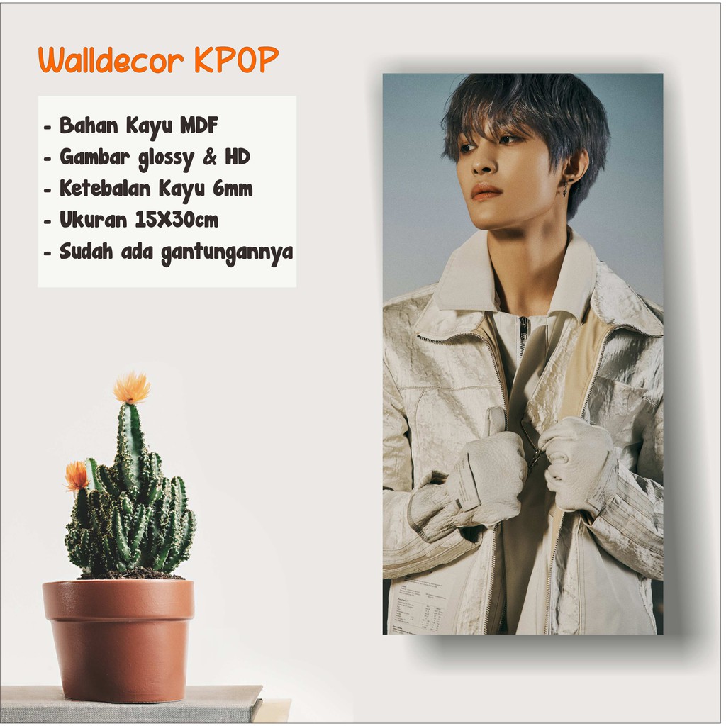 Yangyang Walldecor NCT 2020 Resonance Ukuran 15x30cm Wall Decor Poster Kayu Hiasan Dinding KPOP Kore