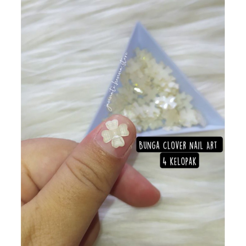 BUNGA CLOVER ISI 10pcs  AKSESORIS NAIL ART