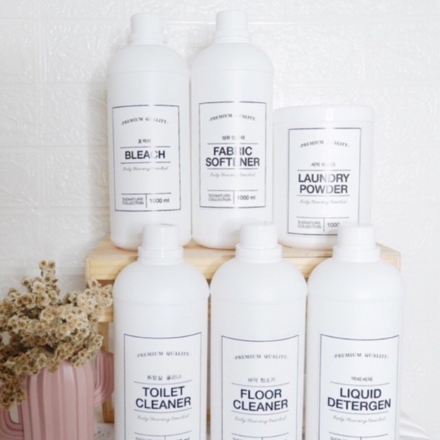 HIGH 1 - BOTOL REFILL DETERGENT SOFTENER CLEANER LAUNDRY ROOM FREE LABEL STICKER AESTHETIC MURAH