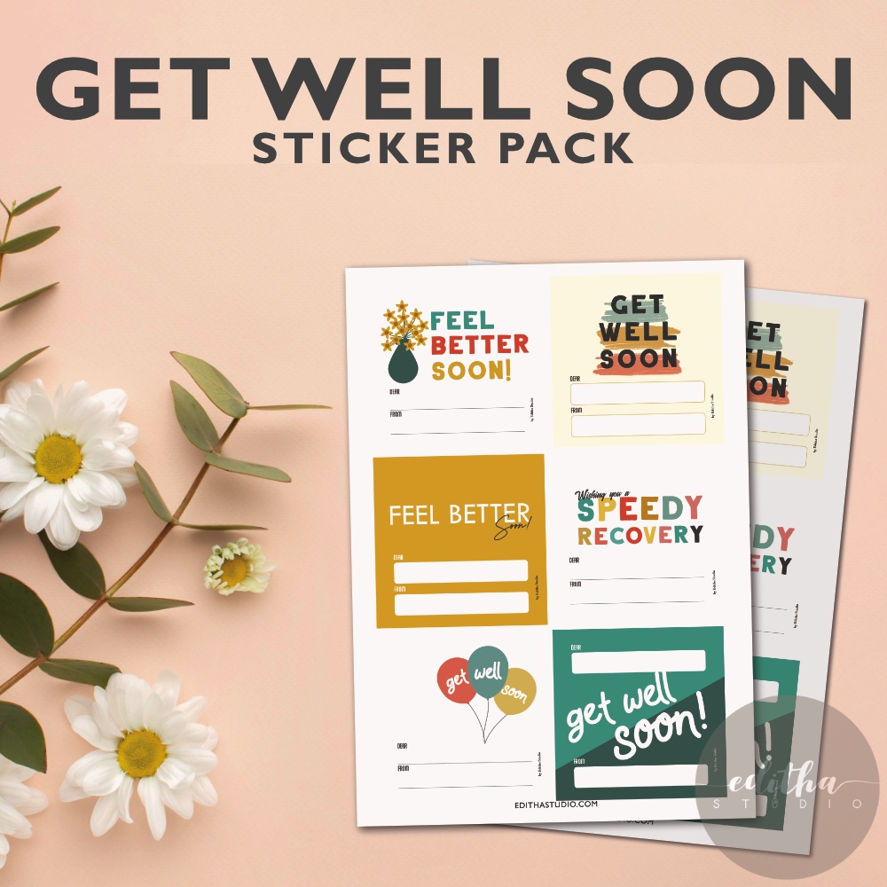 

Get Well Soon Sticker Pack | Stiker Semoga Cepat / Lekas Sembuh