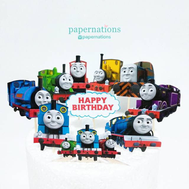 Cupcake Topper Thomas & Friends / Topper Thomas Train / Cake Topper Thomas Train / Topper Kereta