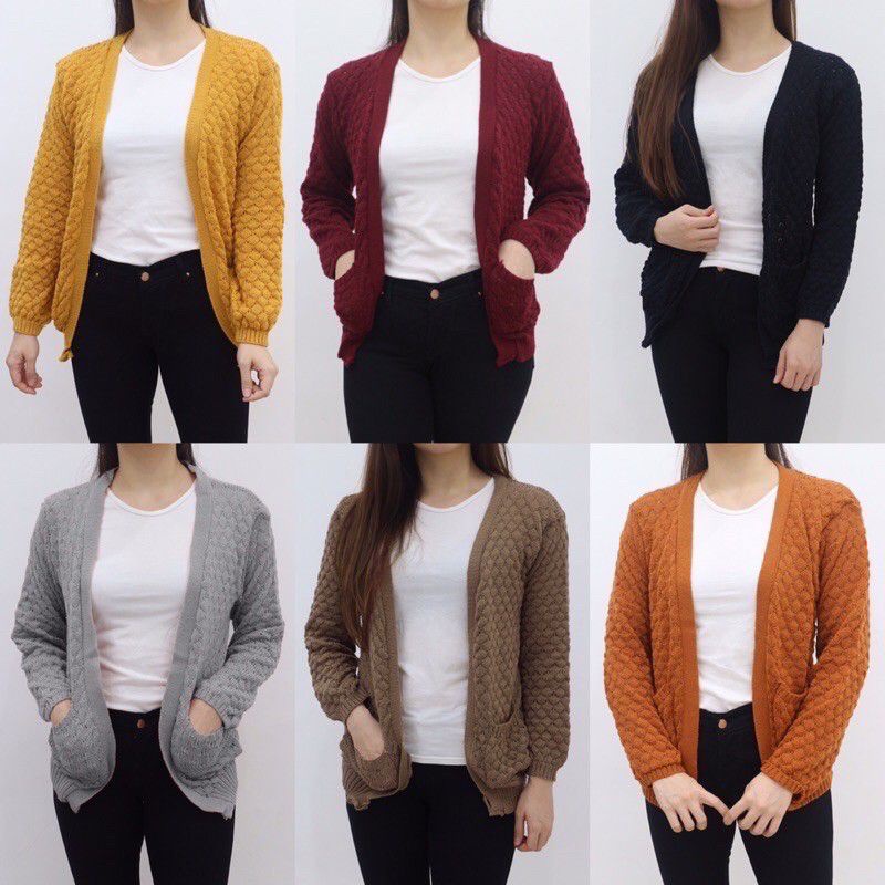CARDIGAN RAJUT POPCORN / NANAS KARDI