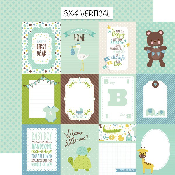 

CARDSTOCK SCRAPBOOK SWEET BABY BOY PAPER CRAFT SCRAPFRAME JOURNALING ALBUM PLANNER PHOTO LAYOUT