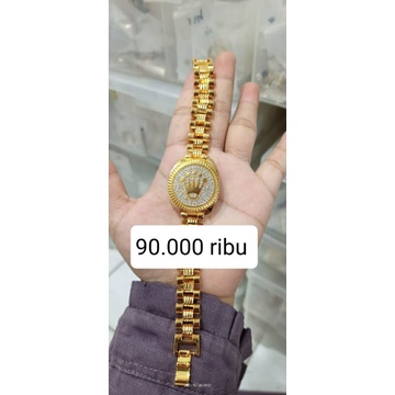 gelang titanium asli warna mas