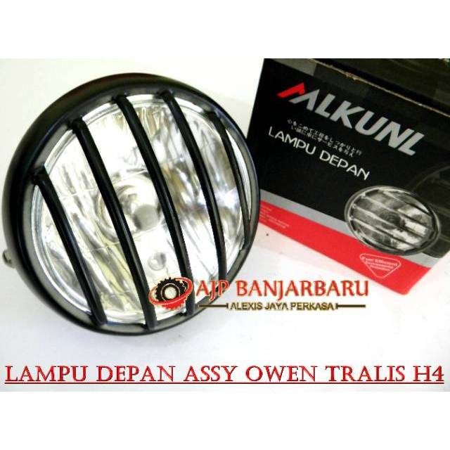 Reflektor Lampu Depan Cb100 Hitam Doff Besi Tebal Bahan 