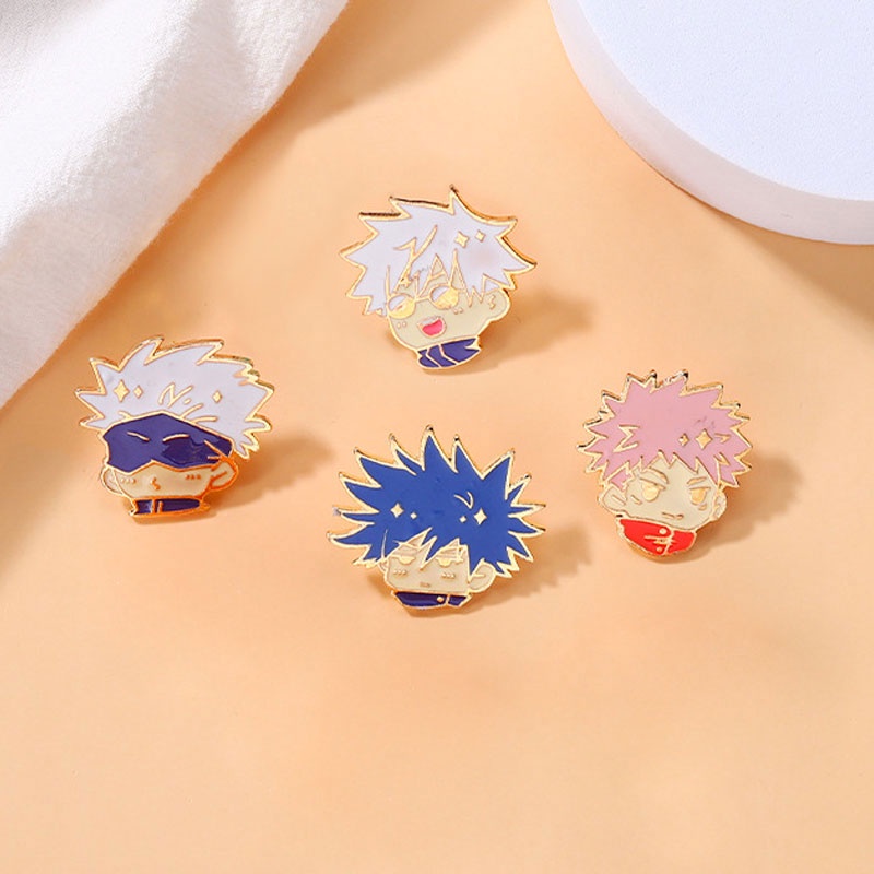 Bros Pin Desain Karakter Anime Jujutsu Kaisen Untuk Aksesoris Tas Pakaian Pria Dan Wanita