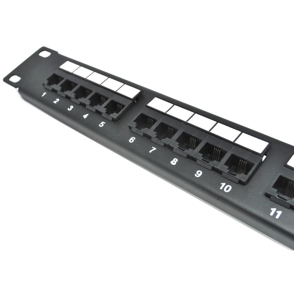 Cat3 RJ11 Telepon Patch Panel 25 Port for 1U 19 Inch Server Rack