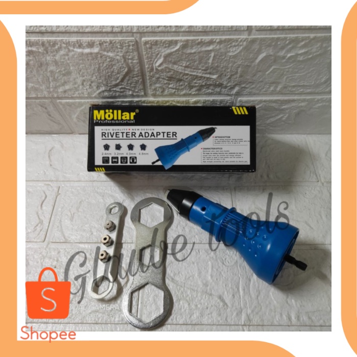 K-6799Adaptor Gun Rivet ‐Adapter Paku Rivet -Adaptor Rivet Mesin Bor