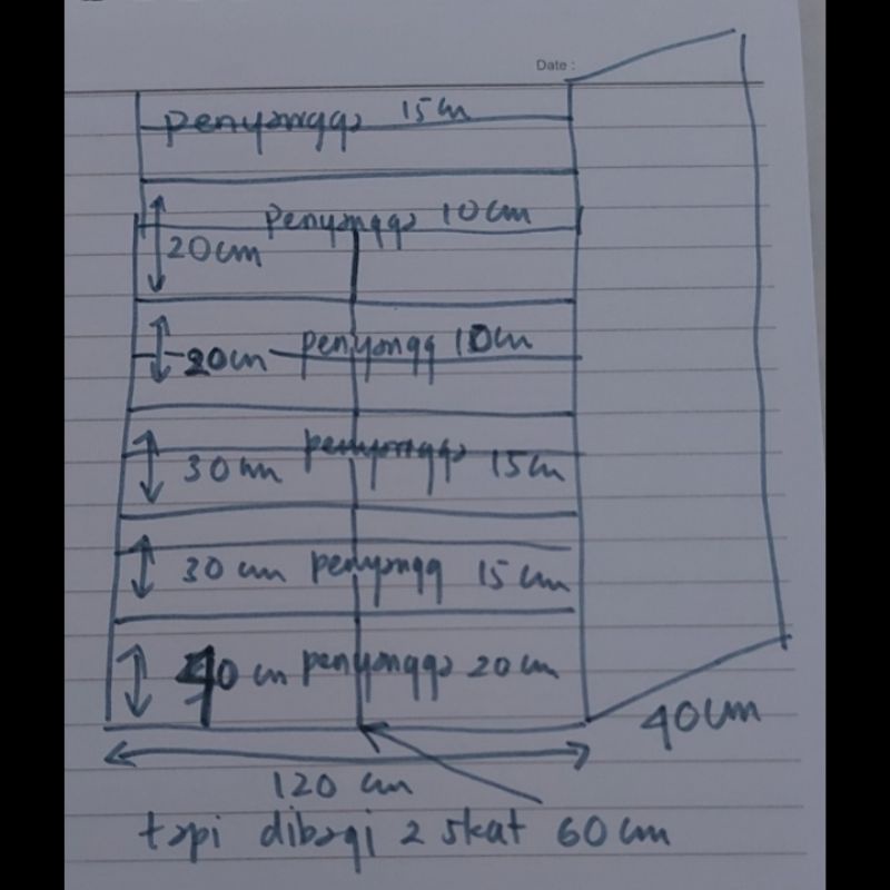 RAK SERBAGUNA 5 SUSUN KAYU CUSTOM