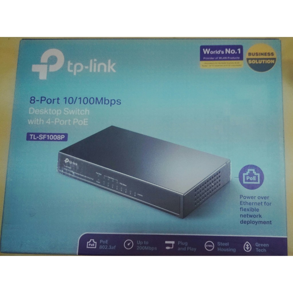 TPLINK TL-SF1008P 8-Port 10/100Mbps Desktop Switch with 4-Port PoE TP-Link