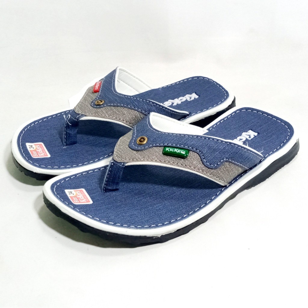 Sandal Pria Dewasa Kickers Jepit Jeans Size 38-43