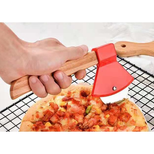 Pisau Pemotong Pizza Roll Model Kapak Axe Knife Stainless Steel