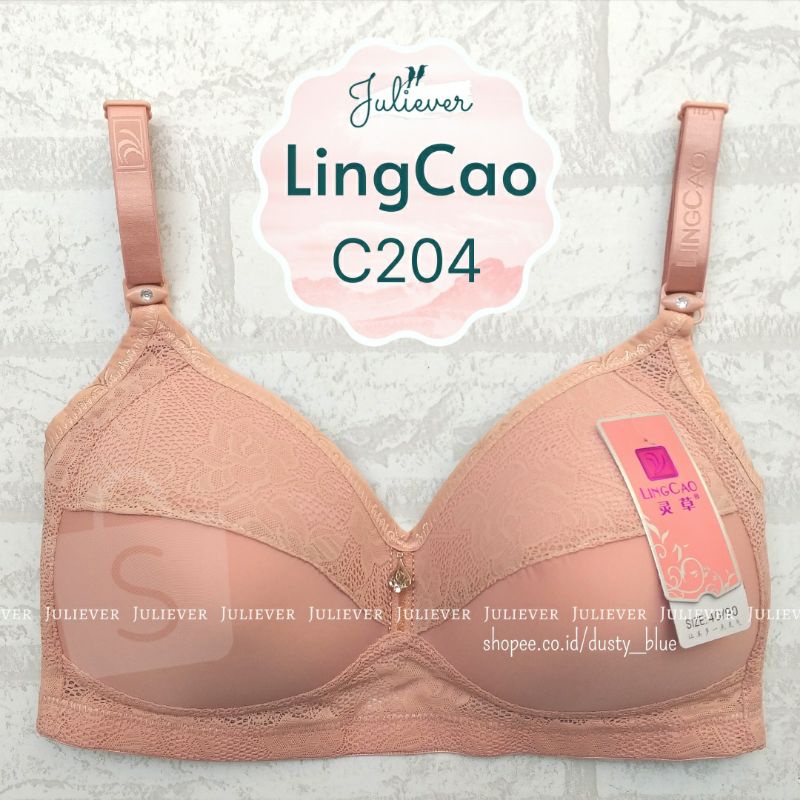 C204 | Cup C (Besar) | Pilih Warna | Tanpa Kawat | Bra Lingcao BH Ling Cao | REALPICT❗