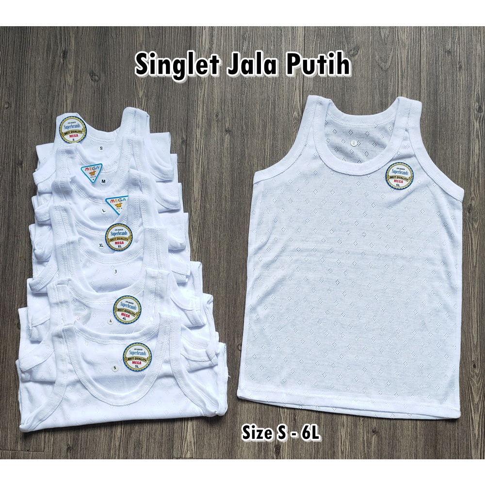 Kaos Singlet Murah Putih / Kaos Dalam Murah (Ada Ukuran)