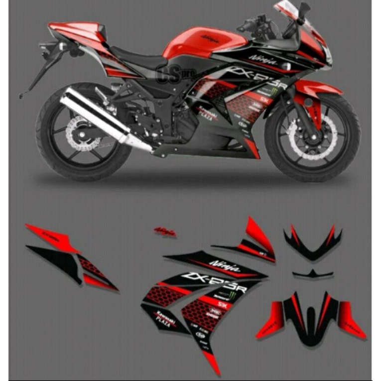 Striping Ninja 250 Karbu Semi Full Zx Stiker Lis Bodi Motor Kawasaki Ninja Variasi Motif KRT