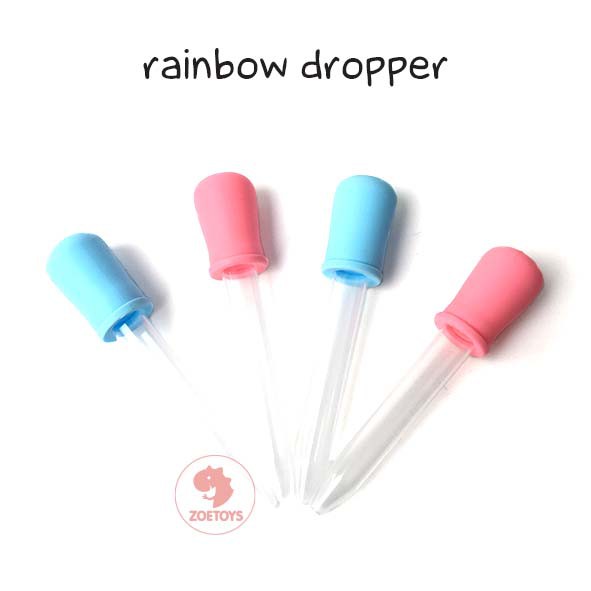 Zoetoys Rainbow Dropper | Pipet Plastik Tetes Alat Bantu Minum Obat Bayi | Mainan Edukasi Anak