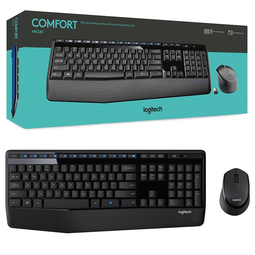 Logitech Mouse Keyboard MK345 Wireless Combo - Original Garansi 1 Tahun