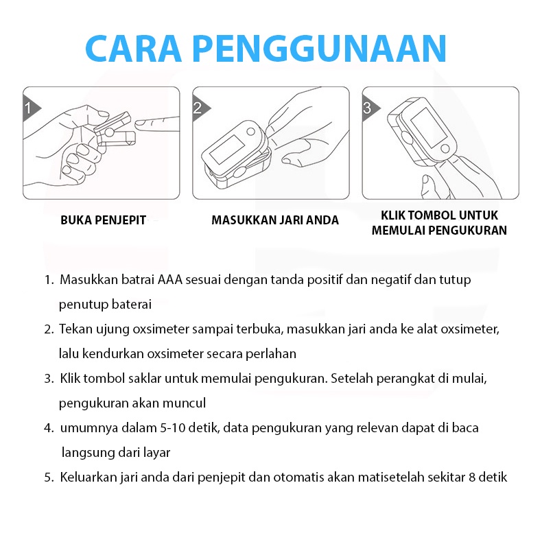 PULSE OXIMETER OXYMETER PINGERTIP GENERAL CARE ORIGINAL ALAT PENGUKUR KADAR OKSIGEN OKSIMETER DALAM DARAH/JANTUNG