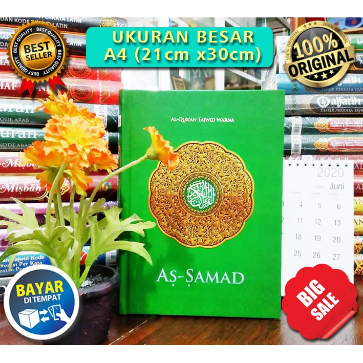 Alquran As samad Al quran Mushaf Dengan tajwid Warna ukuran Besar A4, Quran Terjemah