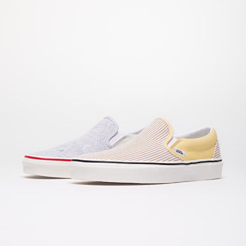 Vans Slip On Mismatch Stripe Floral Sepatu Sneakers Tanpa Tali Original 100% PT Navya