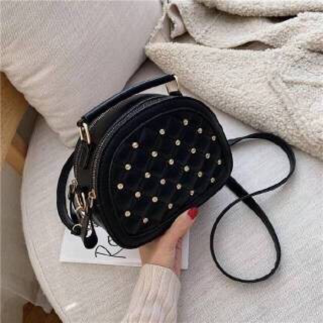 New Hand Bag Top Handle Sling Bag 2020 CRANBERRIES - NANO NANO FULL STOOD / Tas Selempang Cover Stud