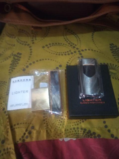 Terlaris Taffware Korek Api Elektrik Finger Print Usb Lighter Bagus