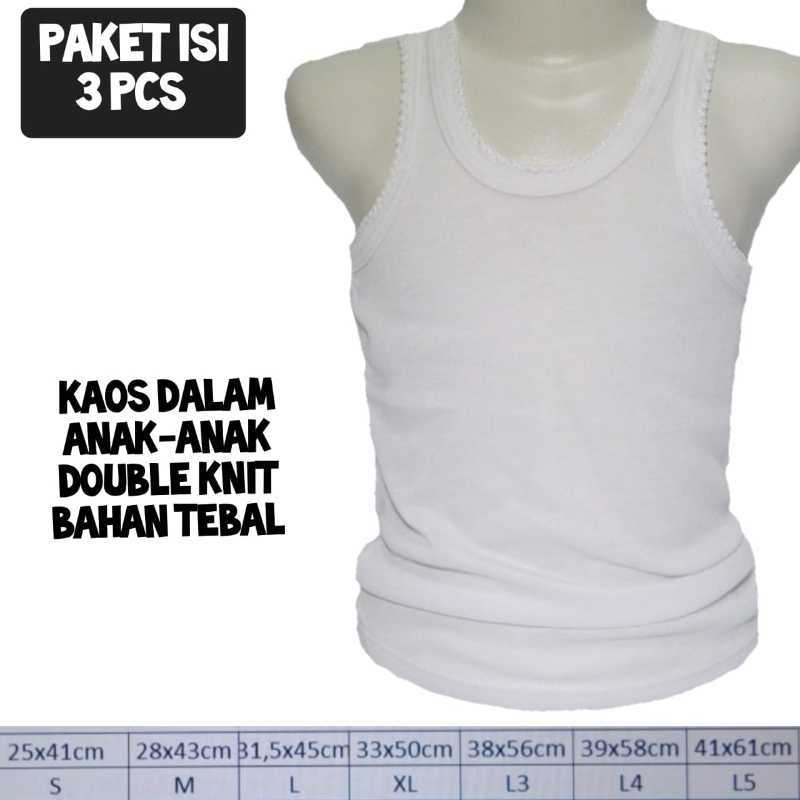 KAOS SINGLET ANAK PER 3 PCS KAOS OBLONG KAOS DALAM ANAK