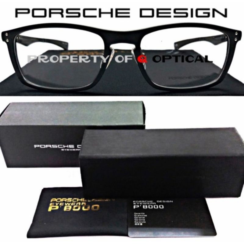 Frame Kacamata Minus Pria Titanium Carbon Porsche Design C01-S53 M.BLK Made In Japan - Model Casual 