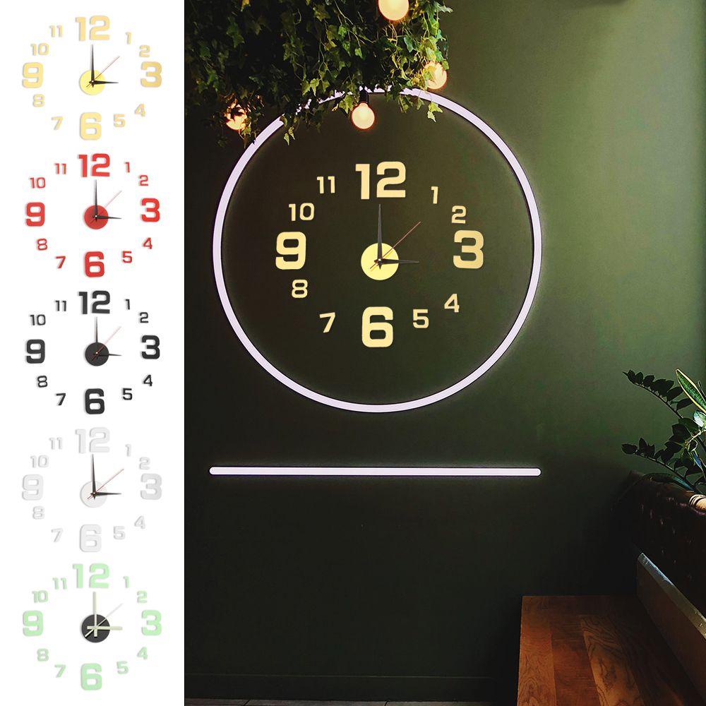 Populer Jam Dinding DIY Luminous Frameless Digital Clock