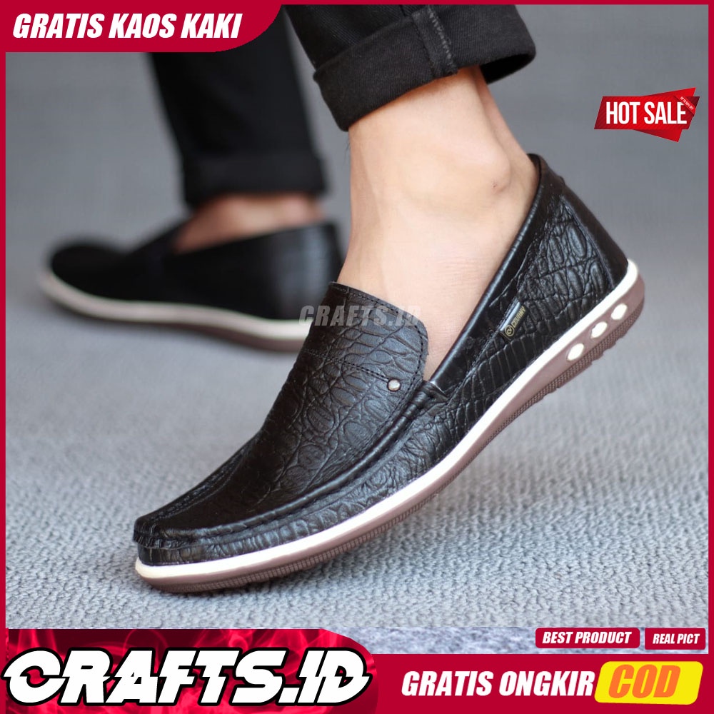 CRAFTS - Sepatu Formal Pria Sepatu Pria Casual Pantofel Kerja Kulit Asli