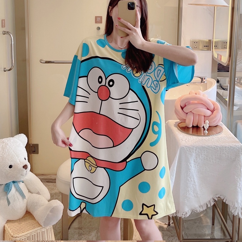 Nicebra Pakaian Tidur Wanita Import Daster Motif Kartun Lucu Korea Fit XXL 4073
