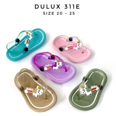 DX-311E-UNC Sandal Jepit Balita Anak Perempuan Tali Belakang Motif Unicorn Merek DULUX Size 20-25