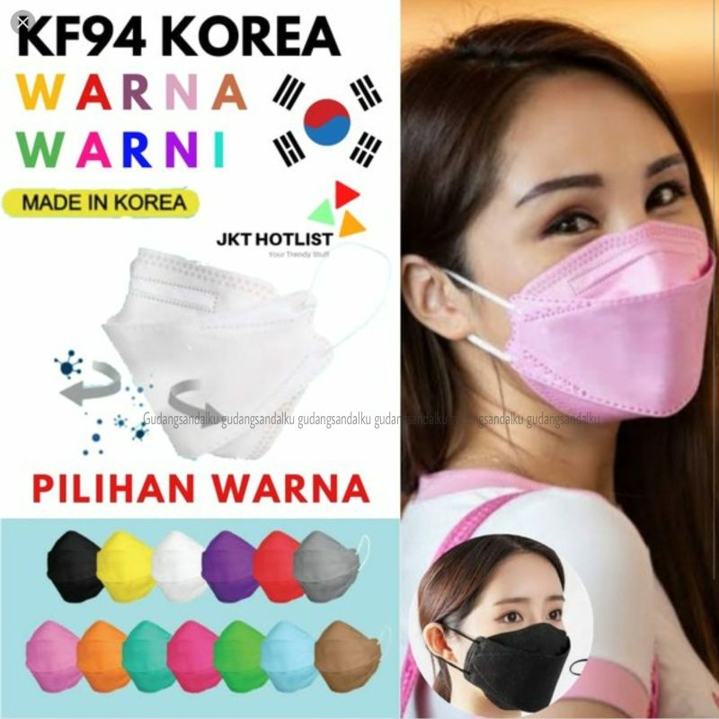 Masker KF94 4Ply Korea impor Convex Evo Abu Ungu Hitam Bisa Dicuci