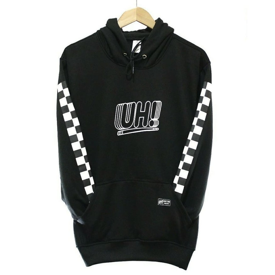 TERLARIS UH! Motif Catur Hoodie Sweater Pria L