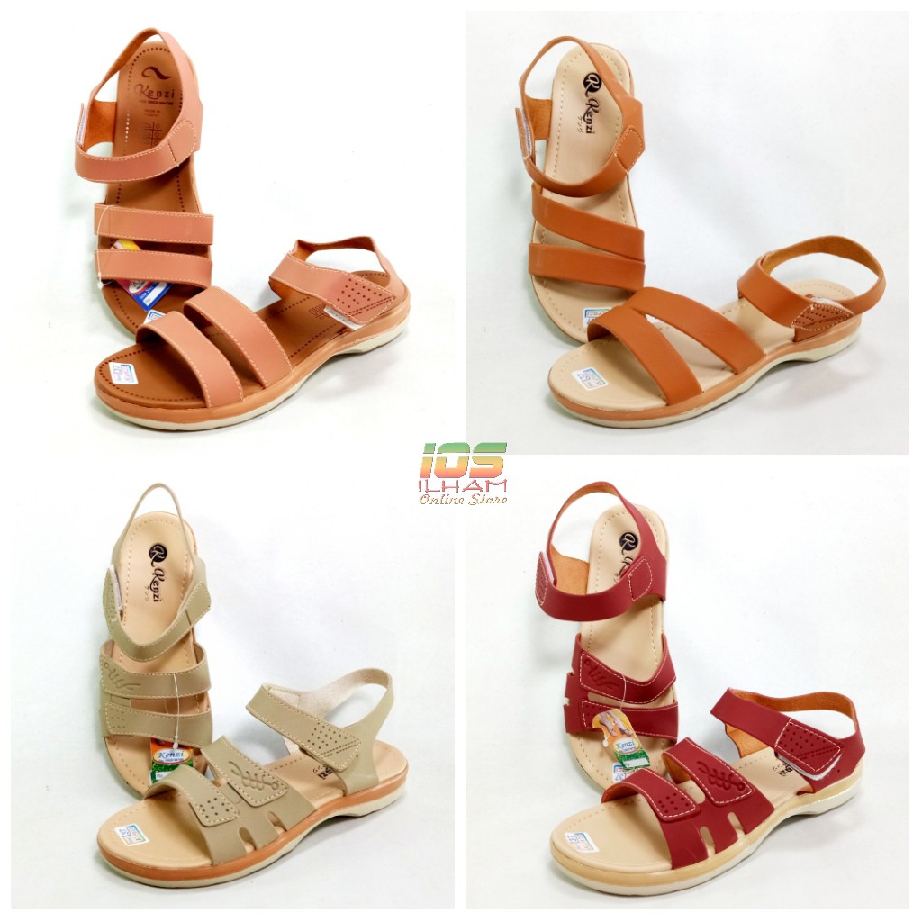 Sandal Wanita Let Wedges Kenzi Fz Hak 2cm Size 37-40